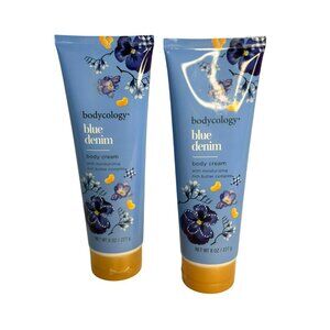Bodycology Blue Denim Body Cream 8oz 2-Pack Moisturizing Rich Butter Complex New
